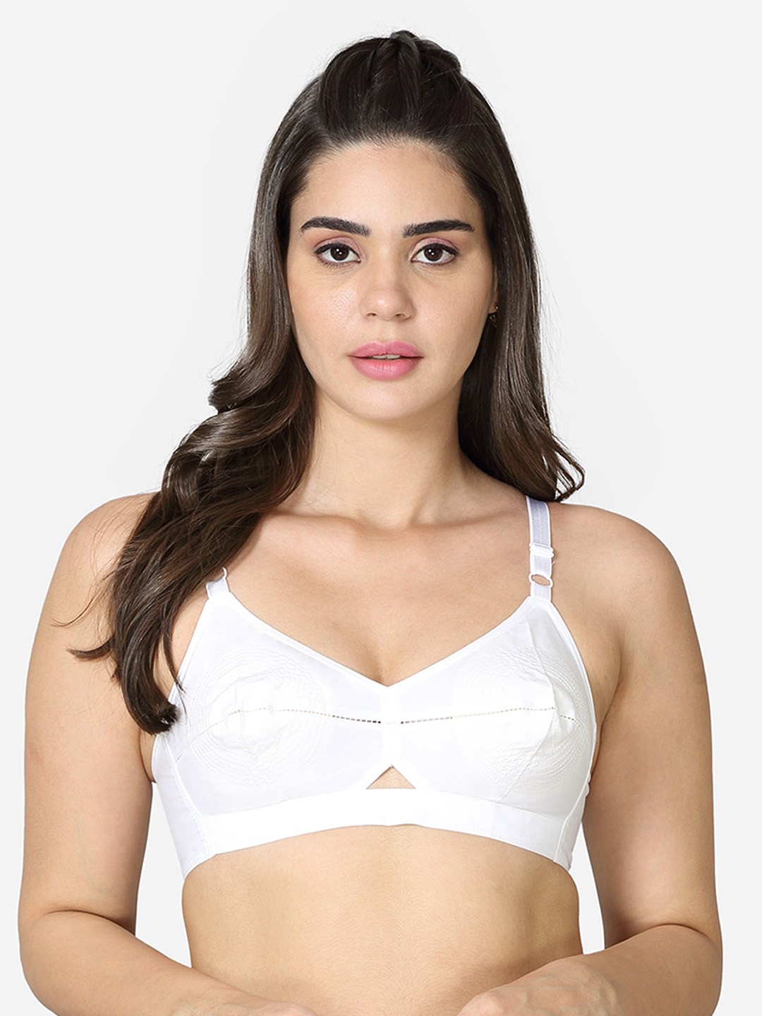 

VStar White Solid Non Padded & Non Wired Bra