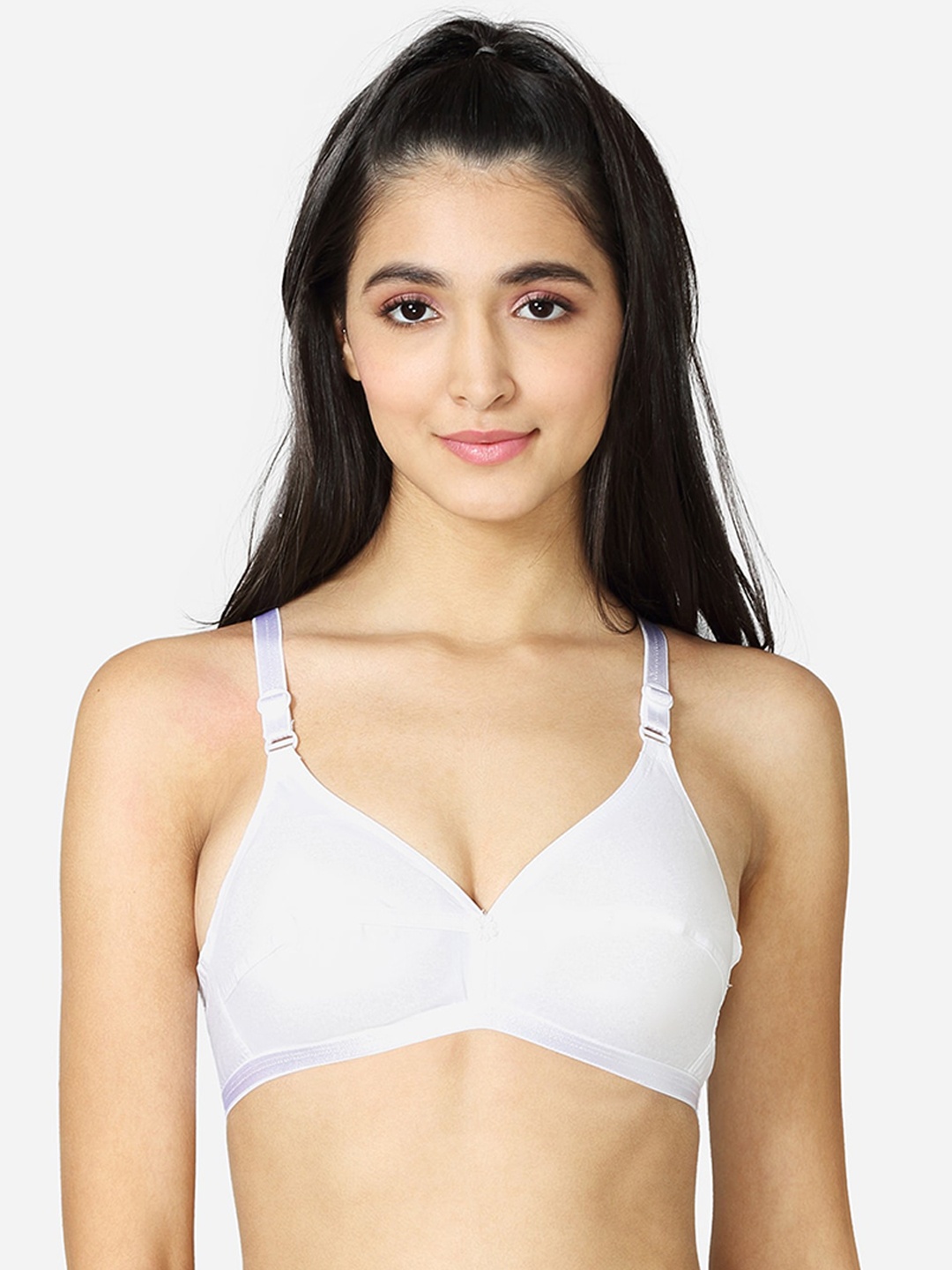 

VStar White Non Padded & Non Wired Solid Bra