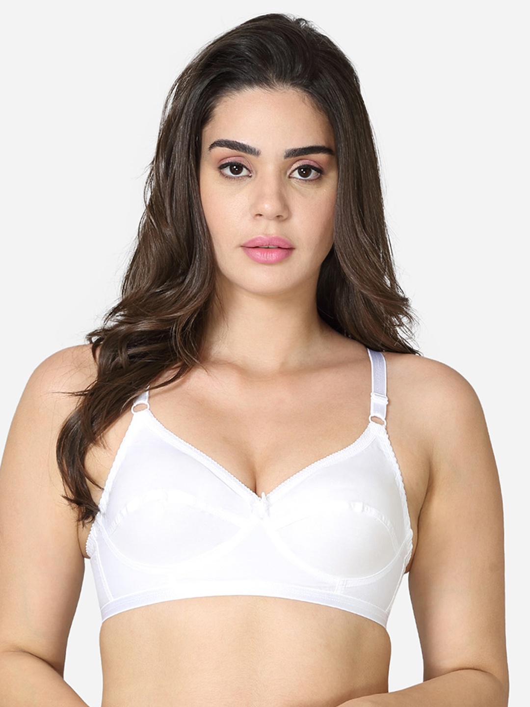 

VStar White Non Padded & Non Wired Solid Bra