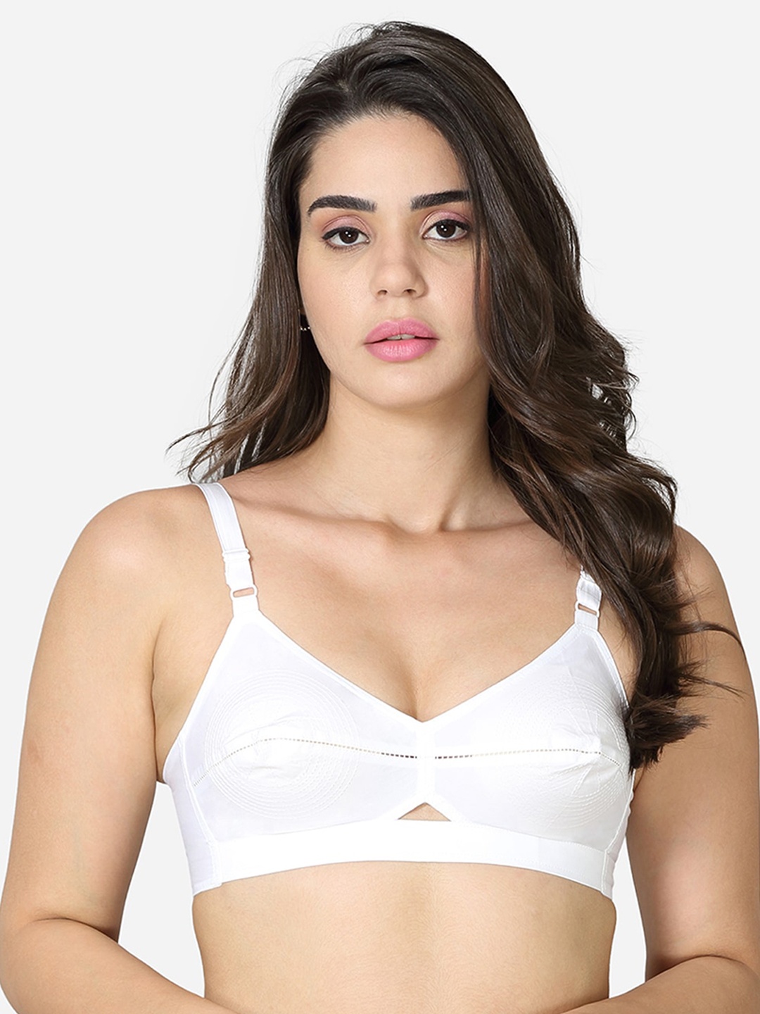 

VStar White Non Padded & Non Wired Solid Bra