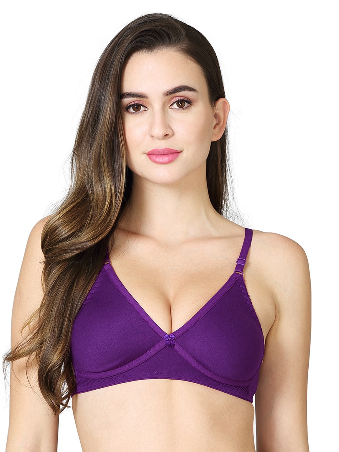 

VStar Purple Non Padded & Non Wired Solid Bra