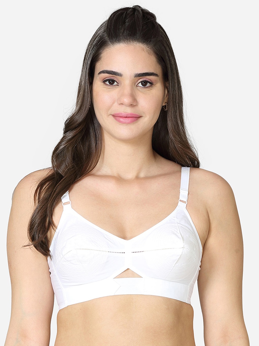 

VStar Women White Non Padded Non-Wired Everyday Bra-QUEENUBACK-D