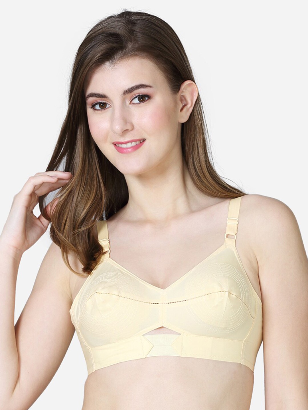

VStar Nude-Coloured Non Padded Non-Wired Everyday Bra-QUEEN-B-SKIN