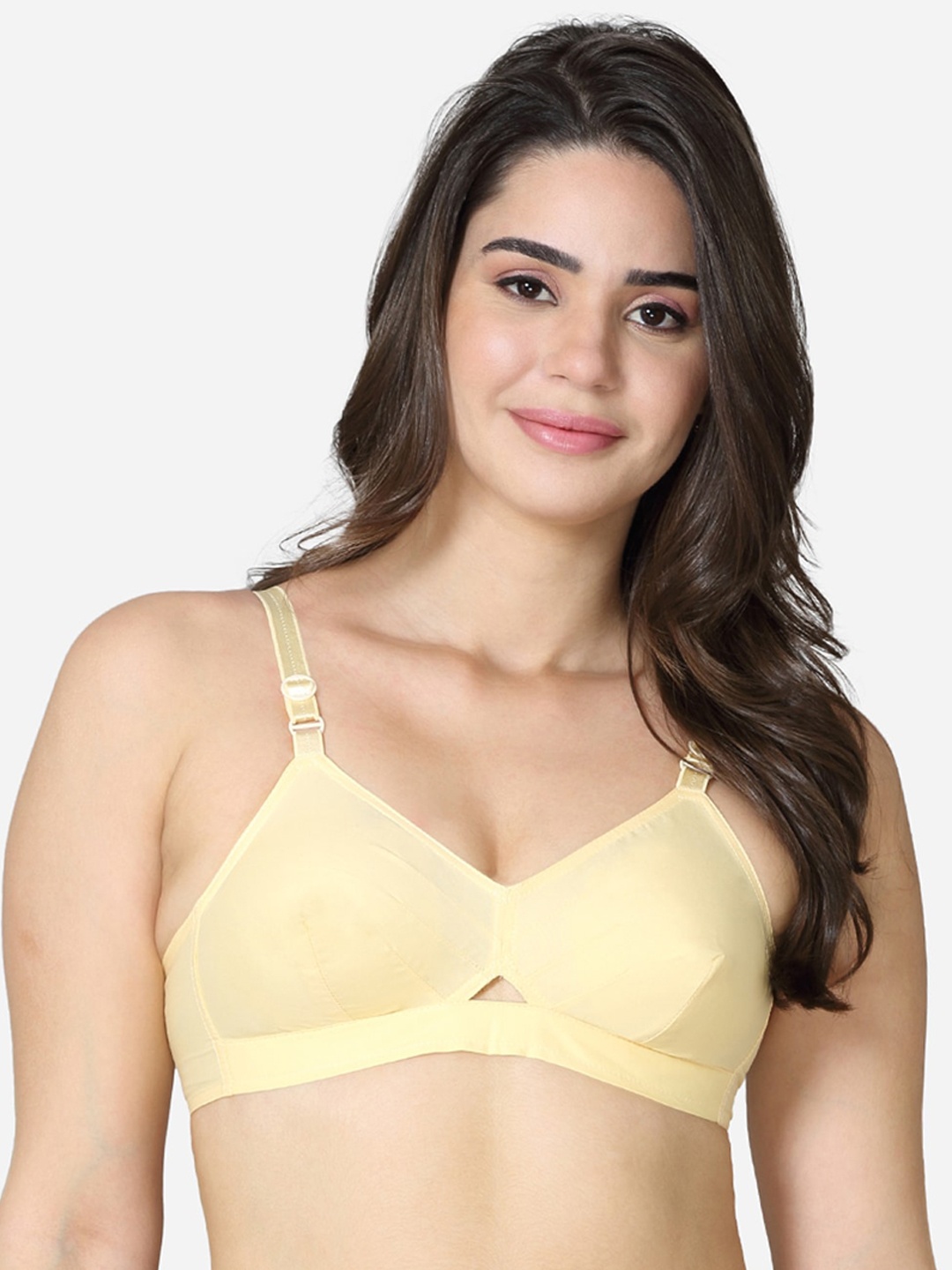 

VStar Nude-Coloured Non Padded Non-Wired Everyday Bra-FLORAUBACK-B