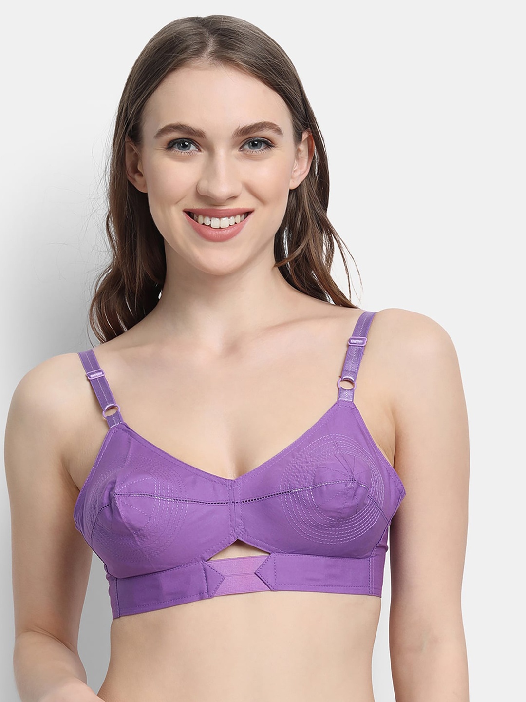 

VStar Violet Non Padded Non-Wired Everyday Bra-QUEENUBACK-B