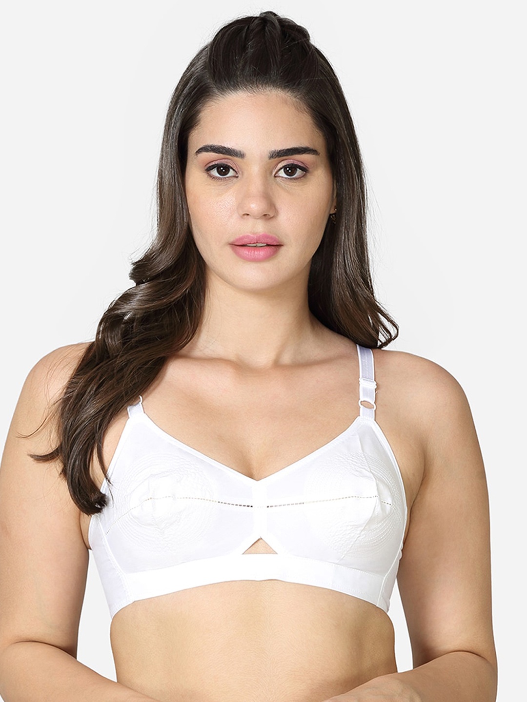 

VStar White Non Padded Non-Wired Everyday Bra-ROSEUBACK-C