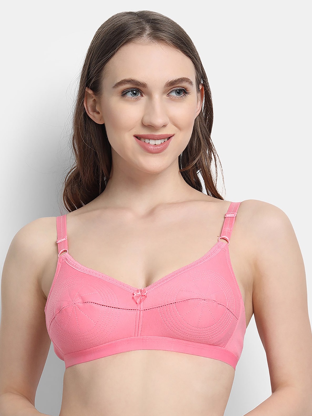 

VStar Pink Non Padded Non-Wired Everyday Bra-ZIA-B-CRISPPINK