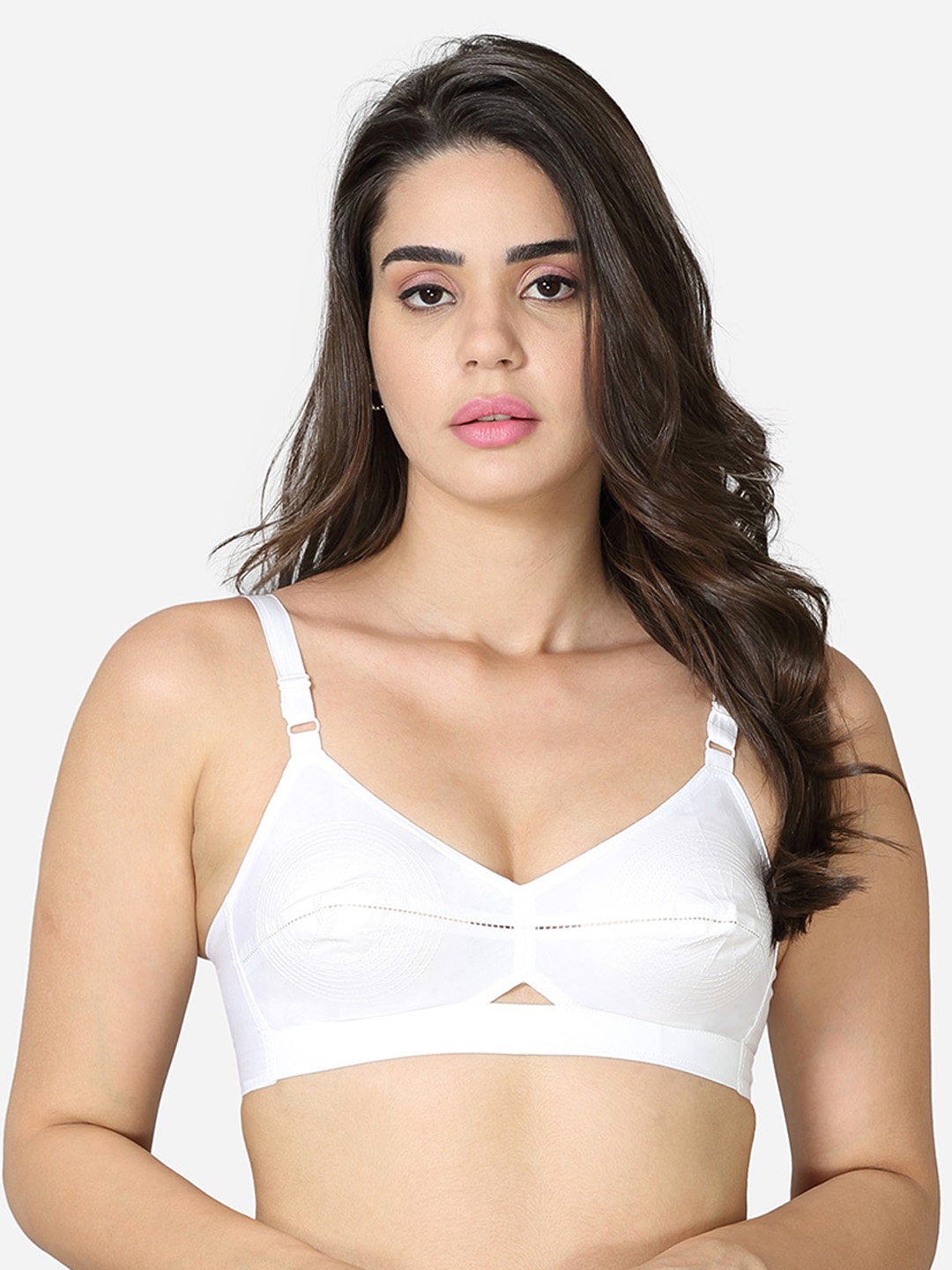 

VStar White Non Padded Non-Wired Everyday Bra-ROSE-C-WHITE