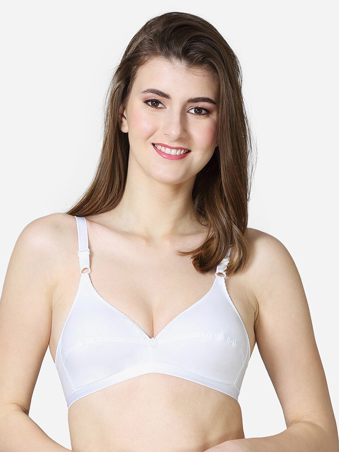 

VStar White Non Padded & Non Wired Solid Bra