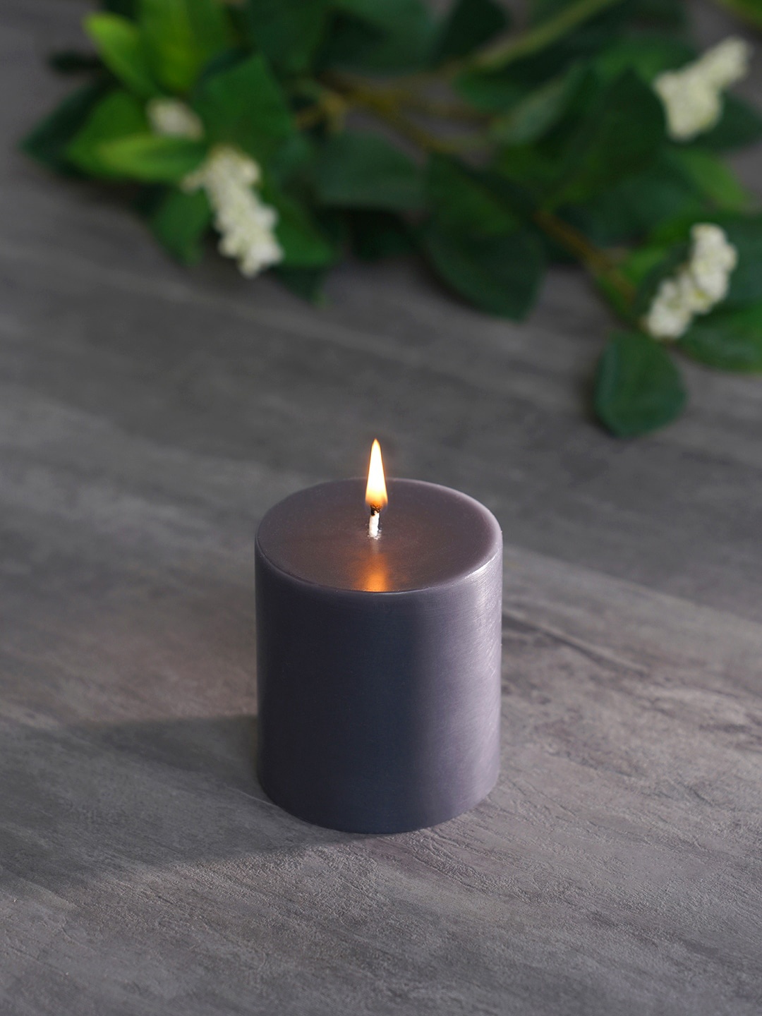 

Pure Home and Living Set of 2 Charcoal Medium Divine Pillar Candles