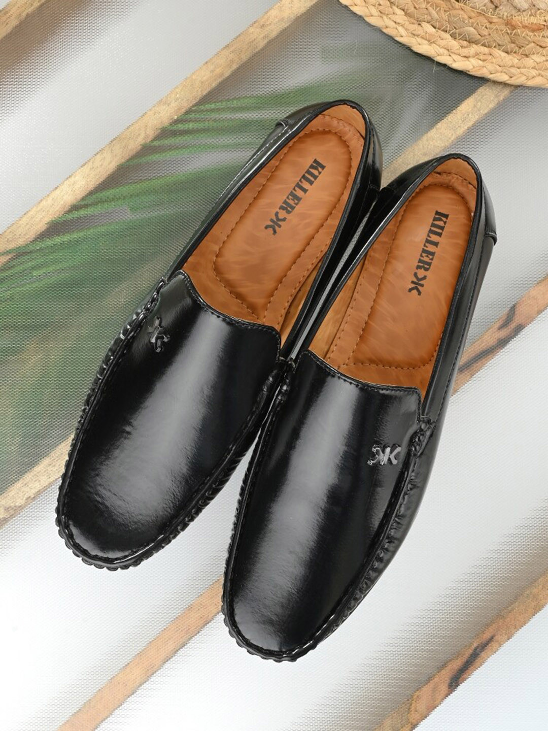 

Killer Men Black Solid Smart Casual Lightweight Slip On Loafers