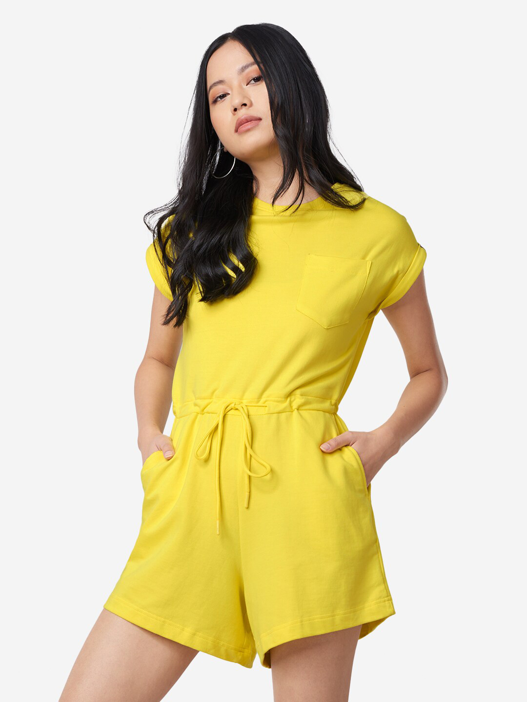 

The Souled Store Women Yellow Solid Jumpsuit