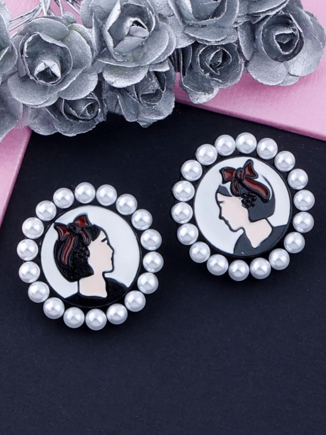 

Silver Shine Multicoloured Contemporary Studs Earrings, Multi