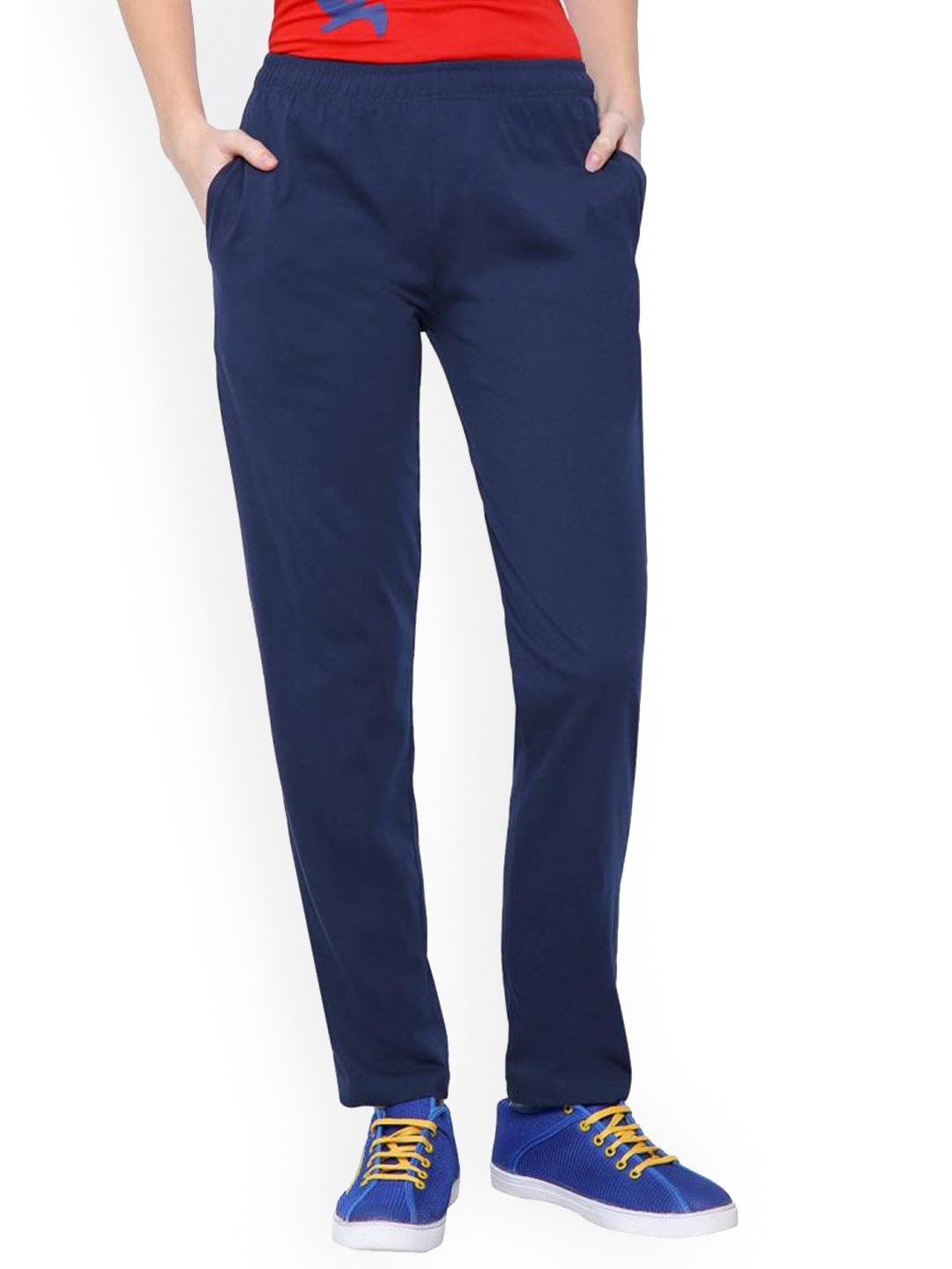 

DYCA Women Blue Solid Cotton Track Pant