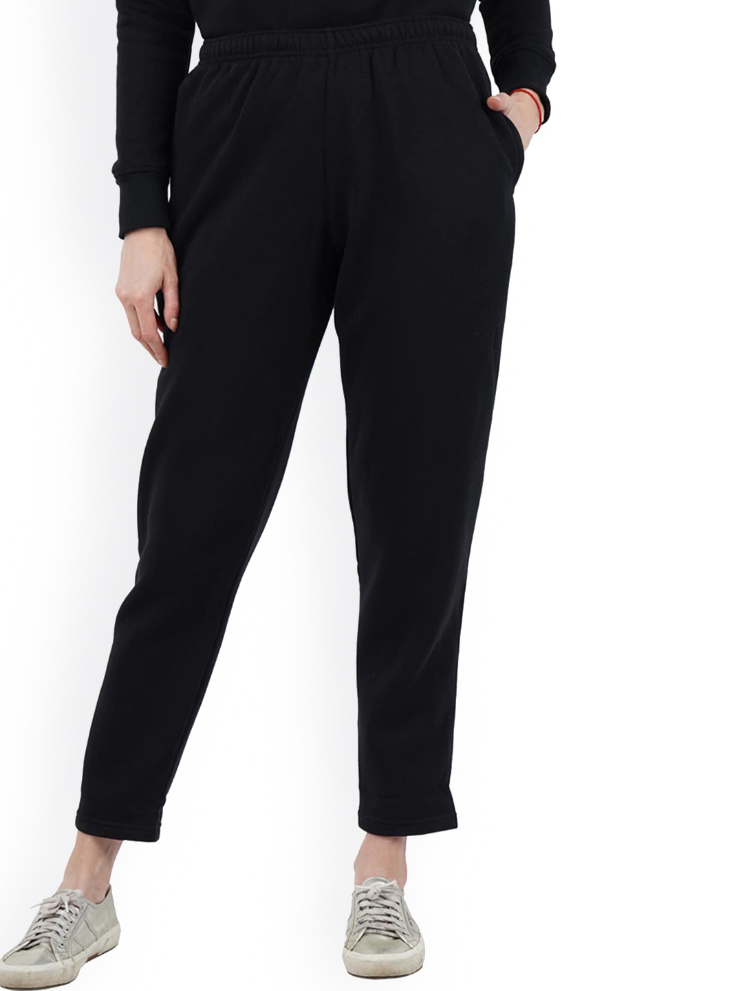 

DYCA Women Black Solid Cotton Track Pant