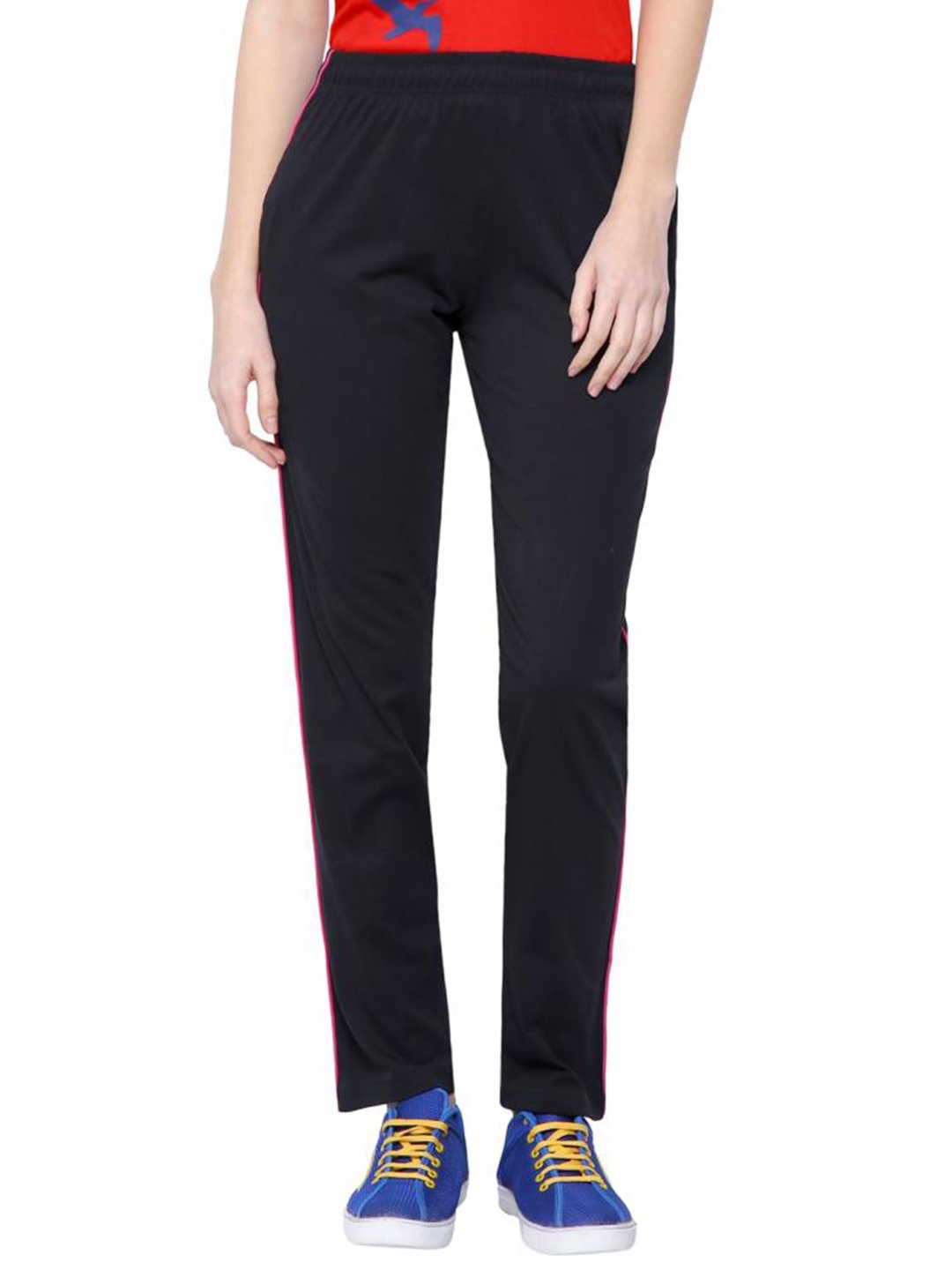 

DYCA Women Black Solid Cotton Regular Fit Track Pant