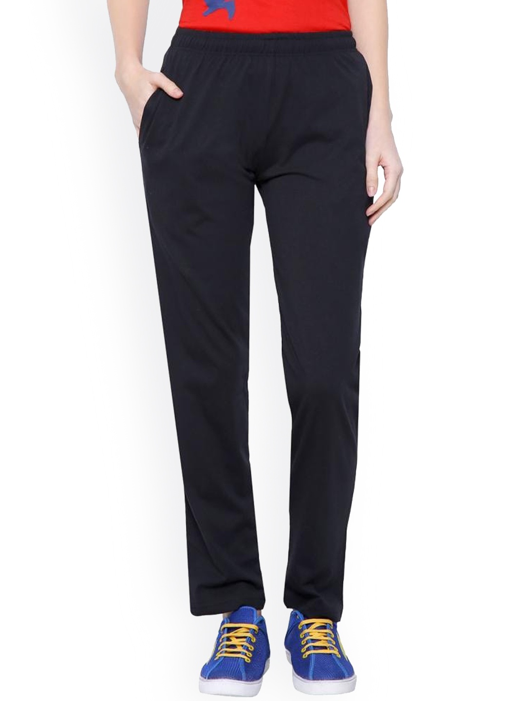 

DYCA Women Black Solid Cotton Track Pants