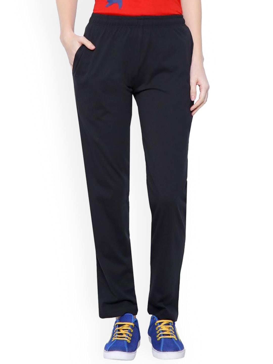 

DYCA Women Black Solid Cotton Track Pants