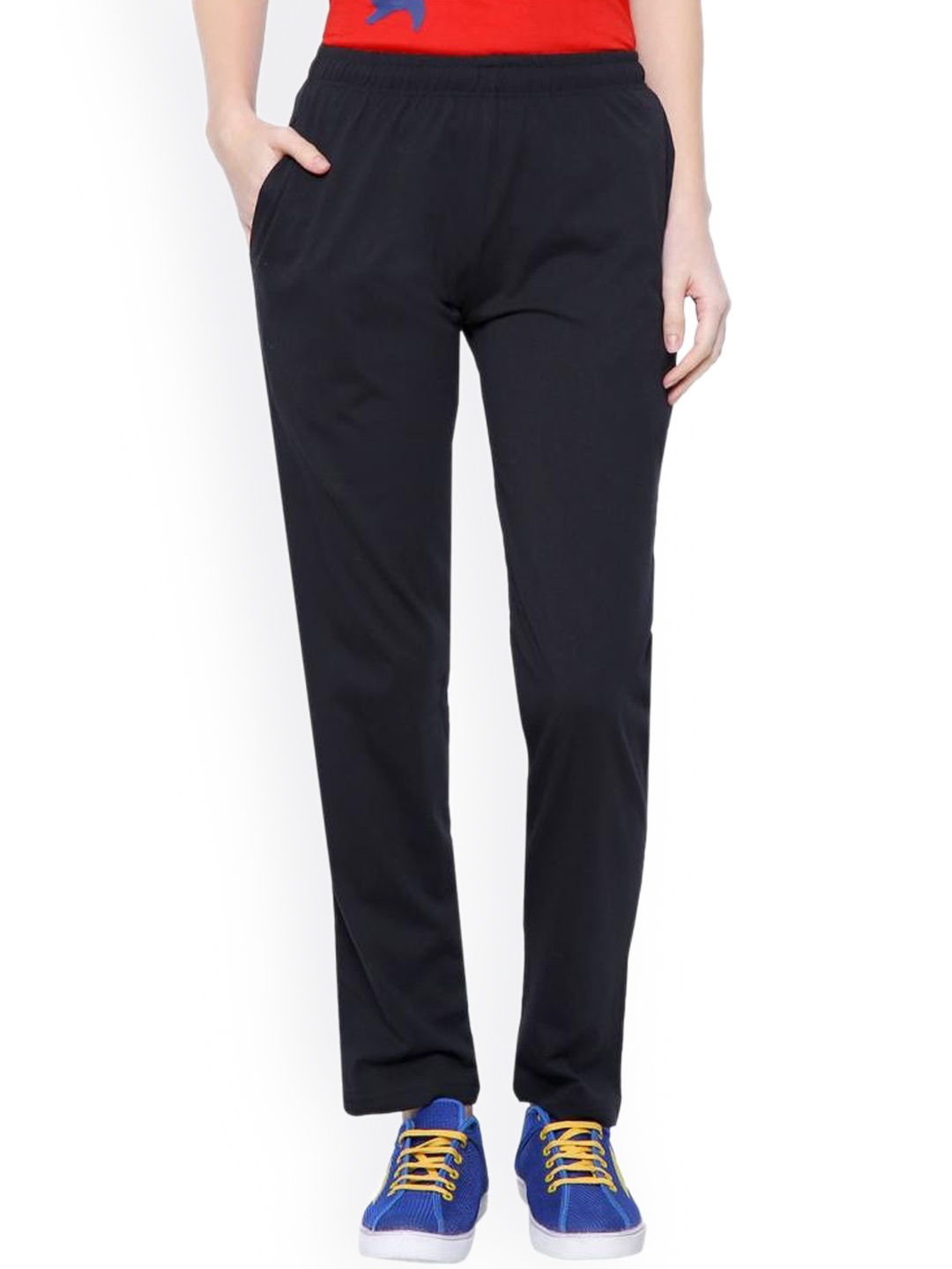 

DYCA Women Black Solid Cotton Track Pants