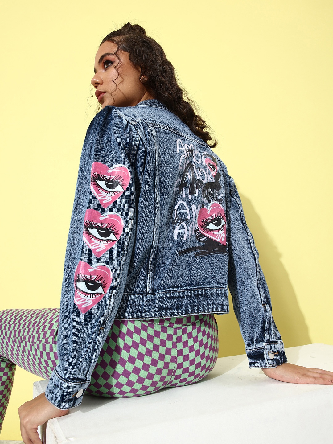 

Stylecast X Hersheinbox Women Classy Blue Conversational Kidult Kitsch Jacket