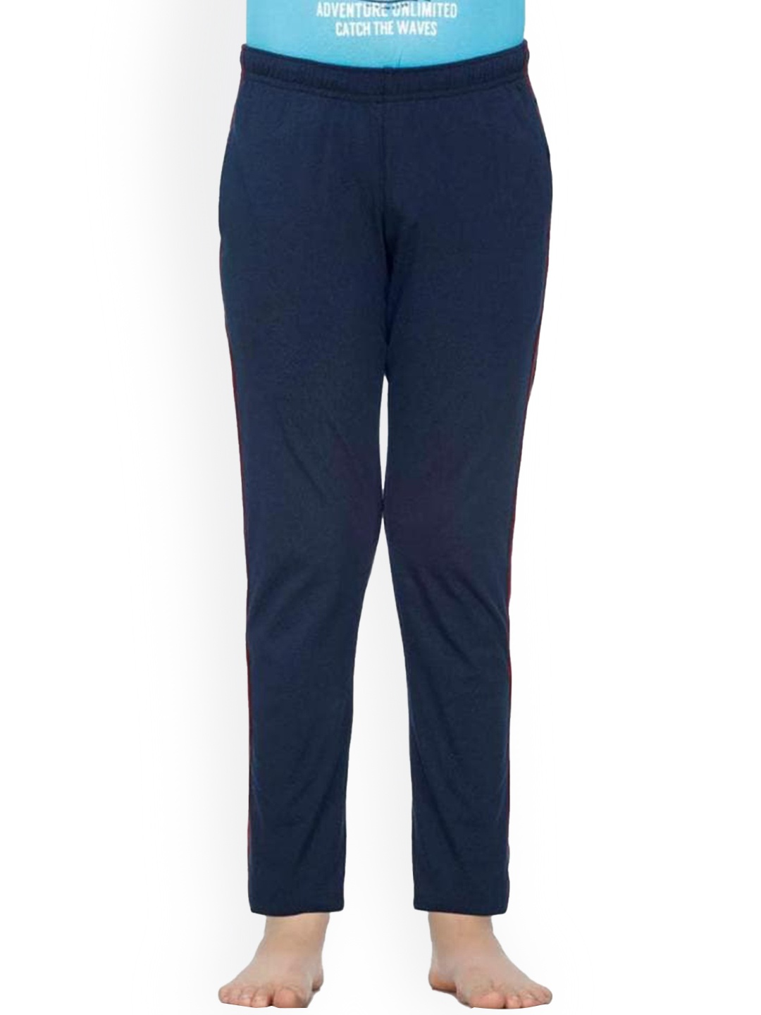 

DYCA Boys Navy-Blue Solid Cotton Lounge Pants