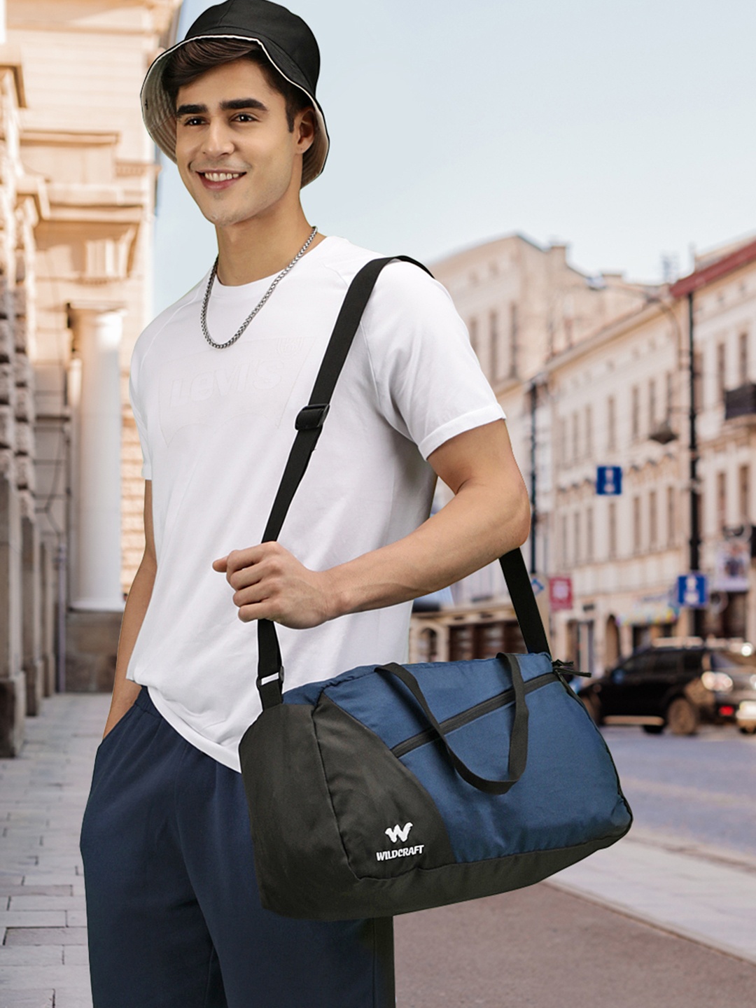 

Wildcraft Unisex Blue & Black Colorblocked CT Duff 3 Duffel Bag