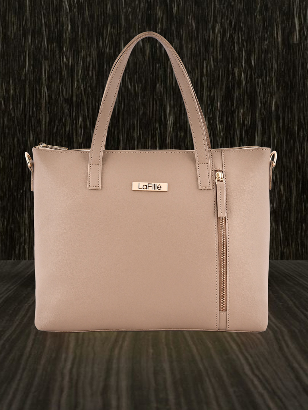 

LaFille Beige Structured Handheld Bag