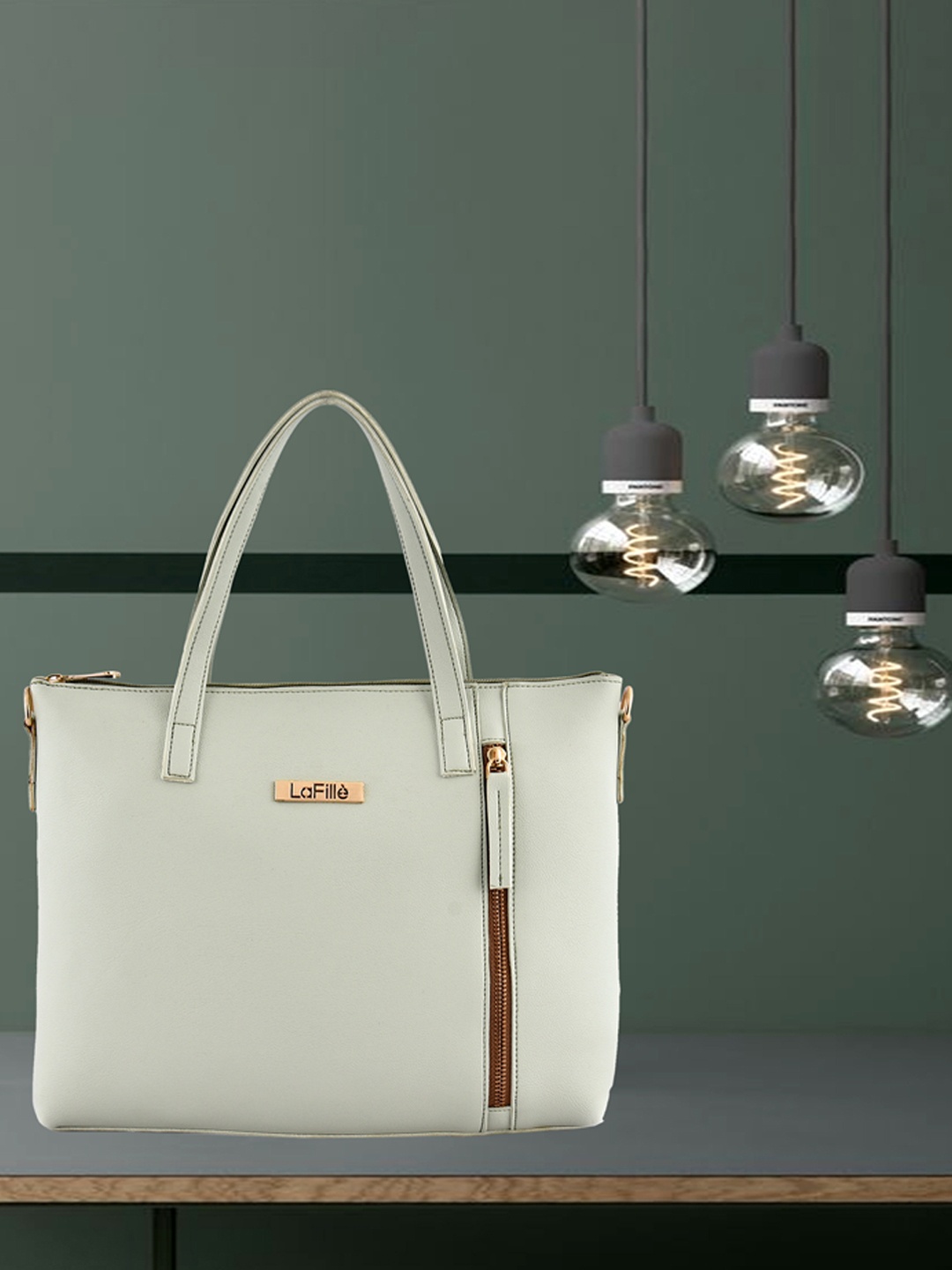 

LaFille Sea Green Structured Handheld Bag