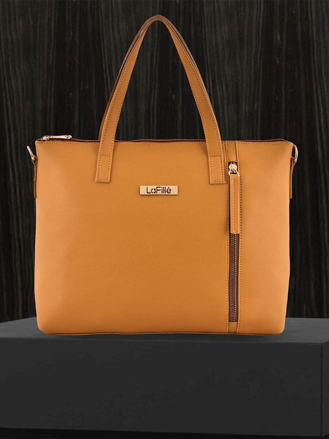 

LaFille Yellow Structured Handheld Bag
