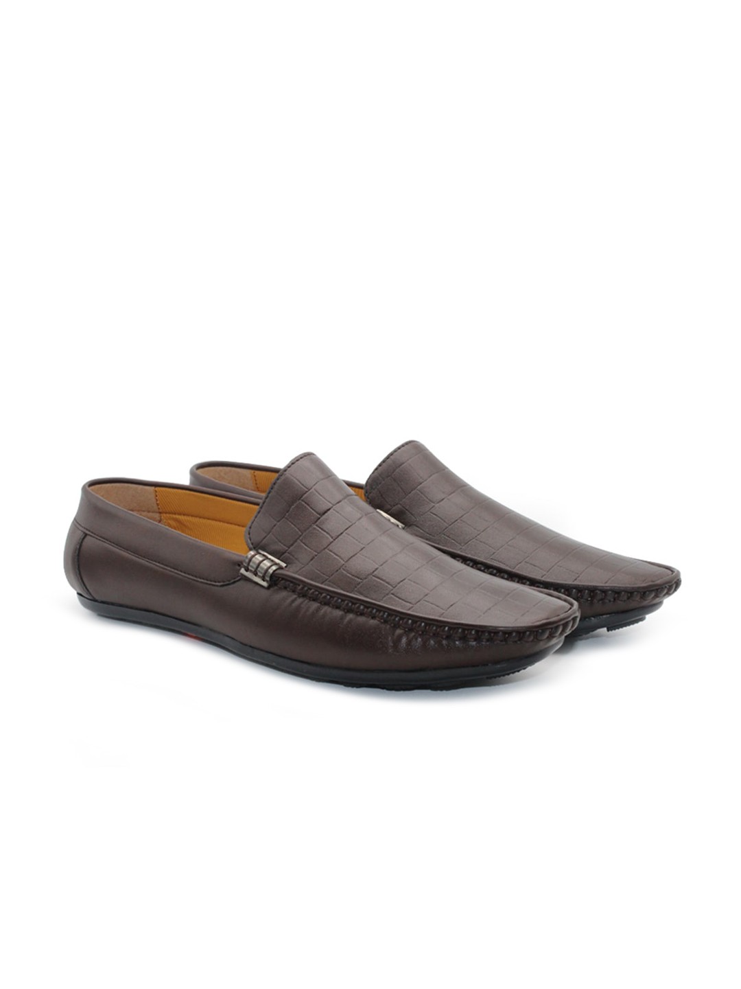 

Provogue Men Brown Textured Loafers