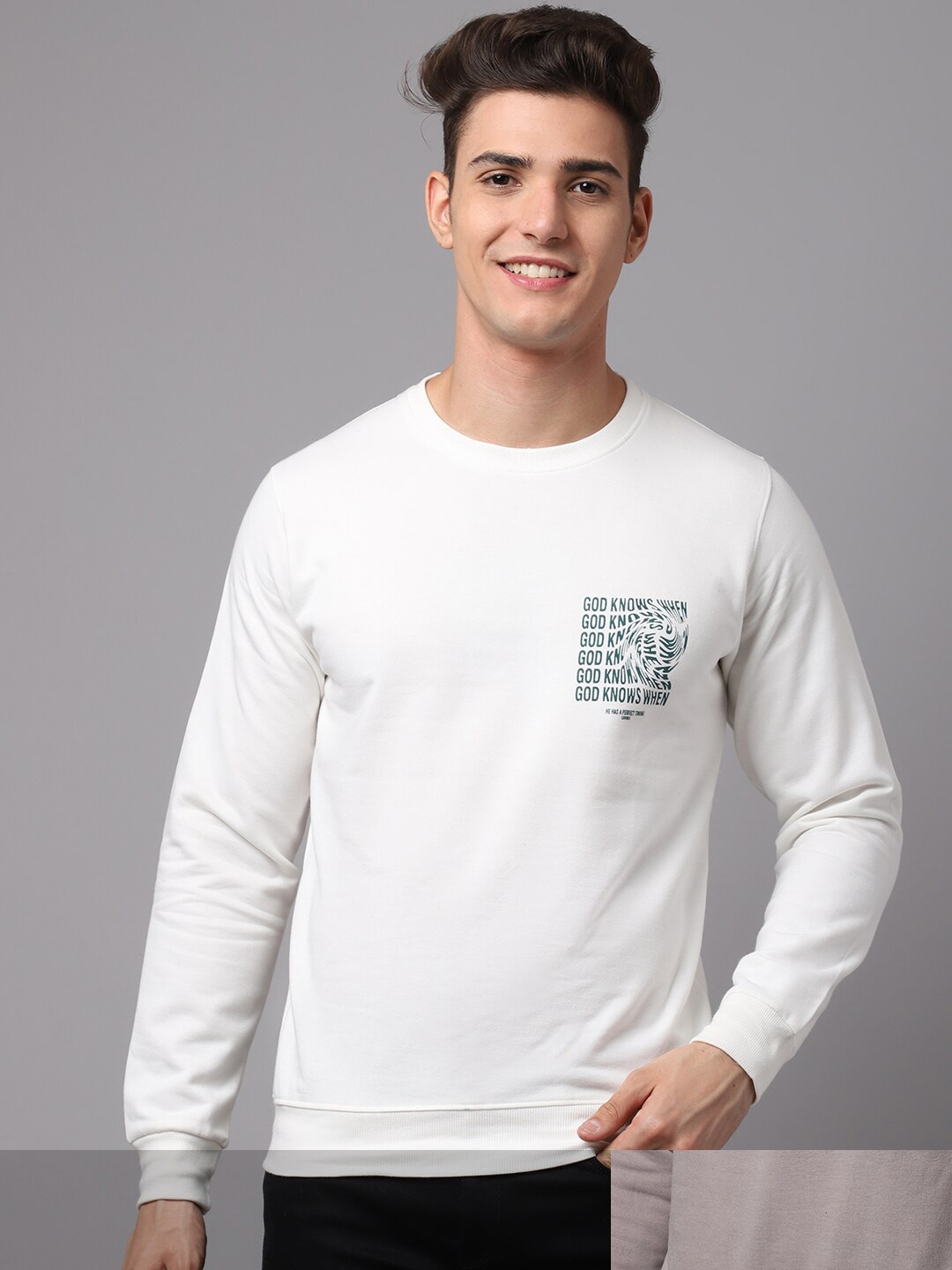 

Obaan Men Pack of 2 Grey Sweatshirt