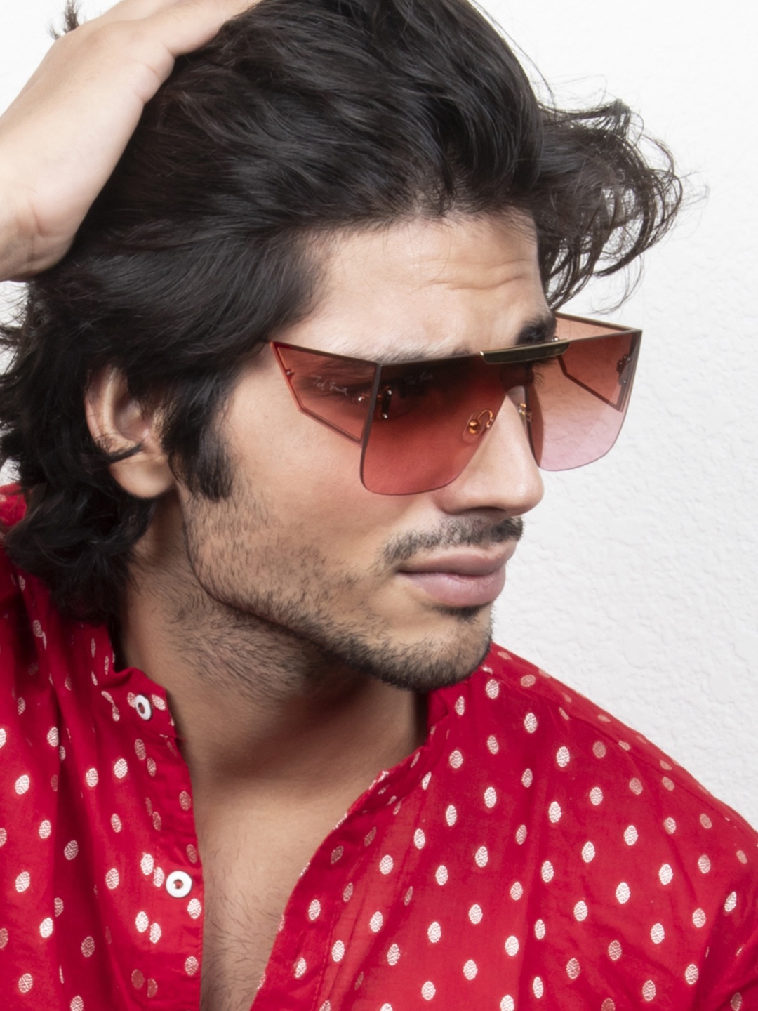 

Ted Smith Unisex Brown Lens & Gold-Toned Sunglasses with UV Protected Lens TSBISON_C5