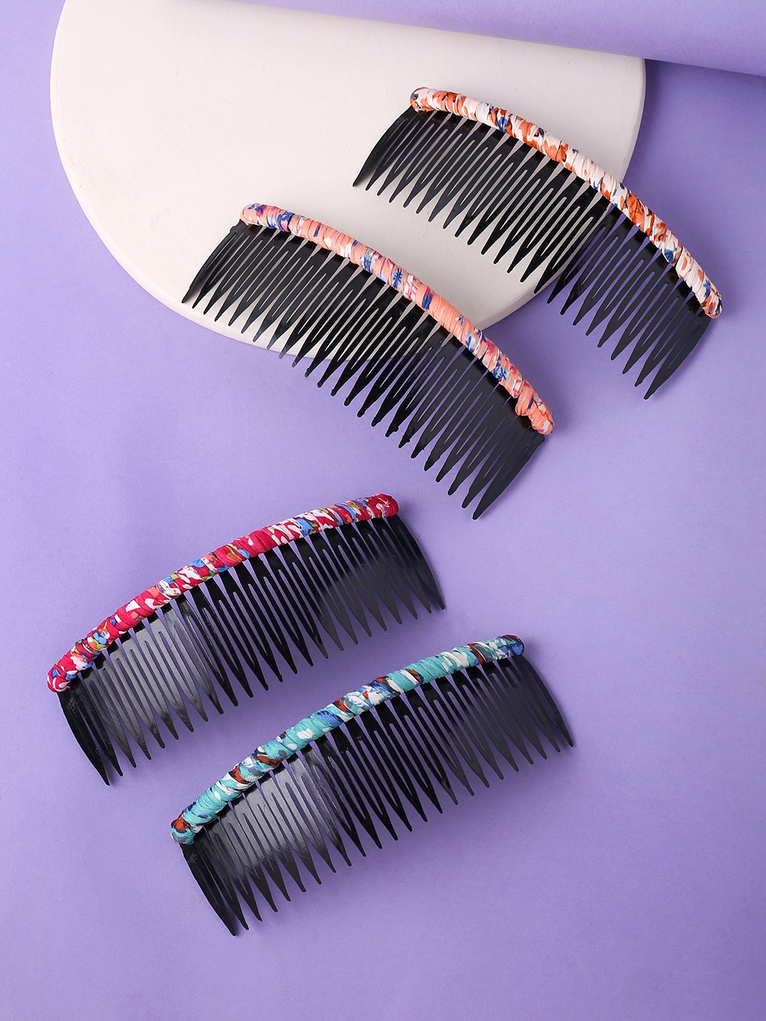 

Yellow Chimes Women Multicoloured Set of 4 Embellished Hairband, Multi
