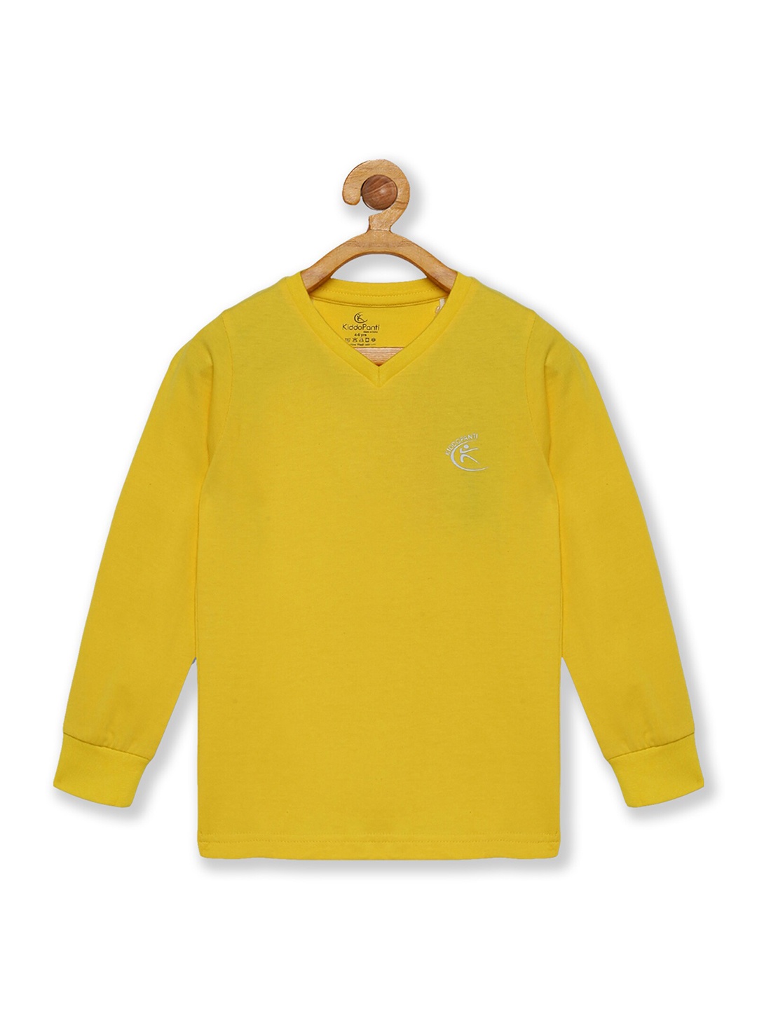 

KiddoPanti Boys Yellow V-Neck T-shirt