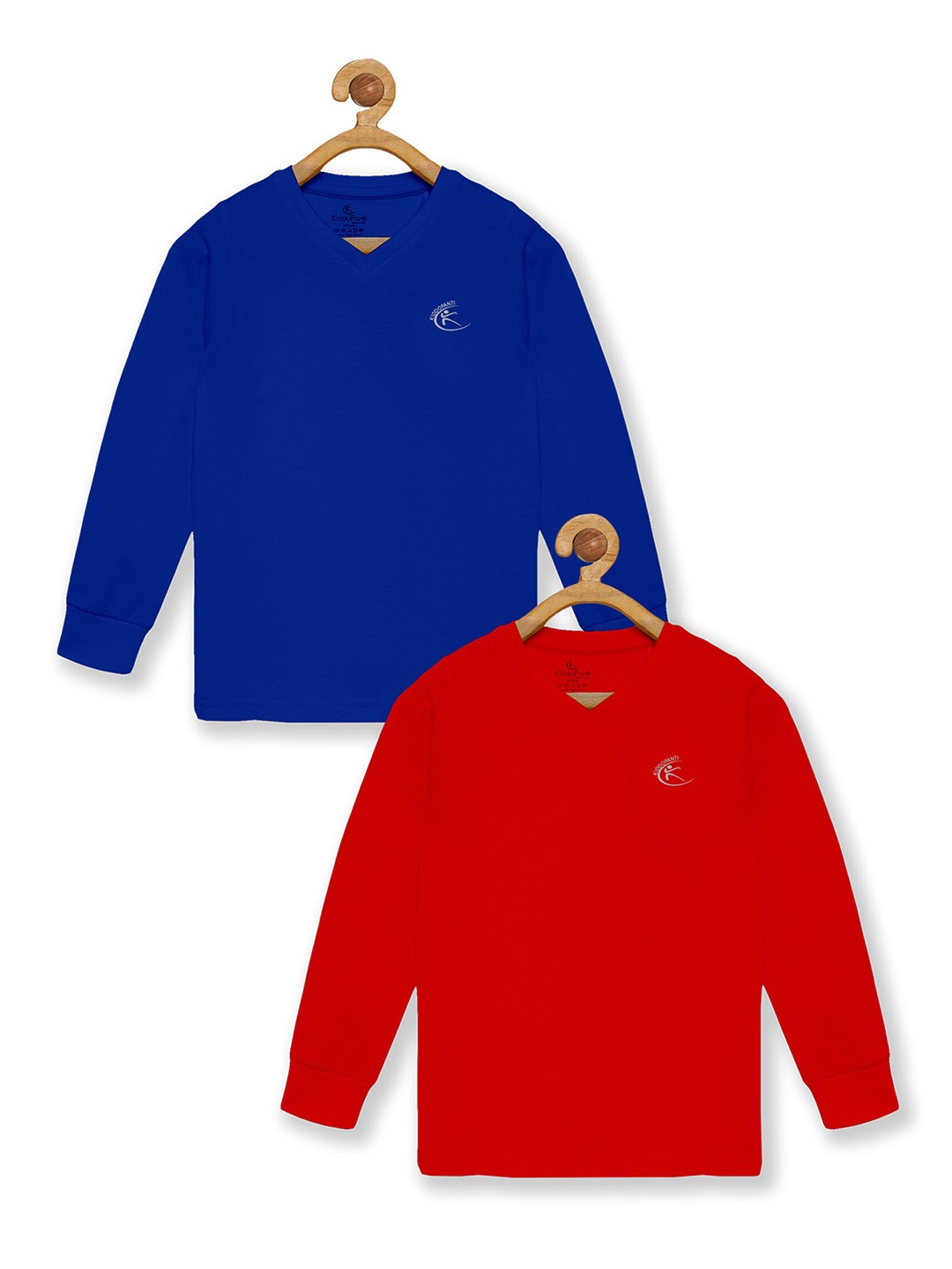 

KiddoPanti Boys Pack of 2 Blue 2 V-Neck T-shirt