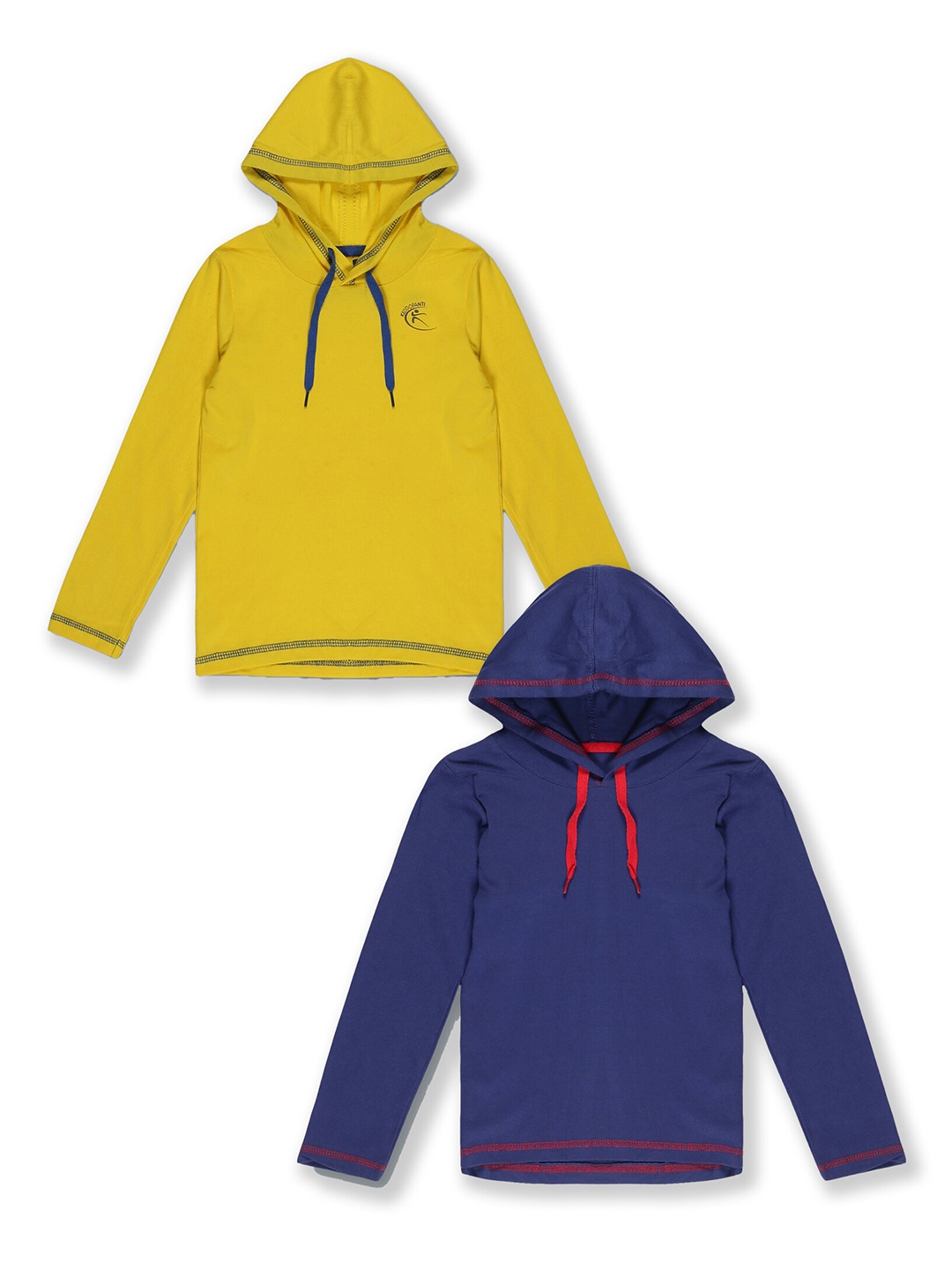 

KiddoPanti Boys Pack Of 2 Yellow & Blue T-shirt