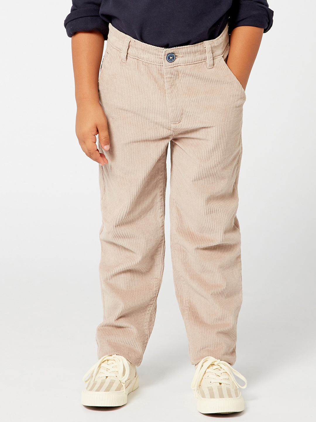 

One Friday Boys Beige Pure Cotton Trousers