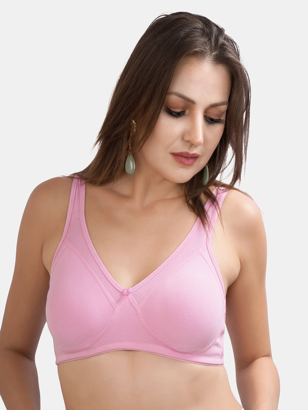 

DressBerry Pink Medium Coverage Maximizer T-Shirt Cotton Bra