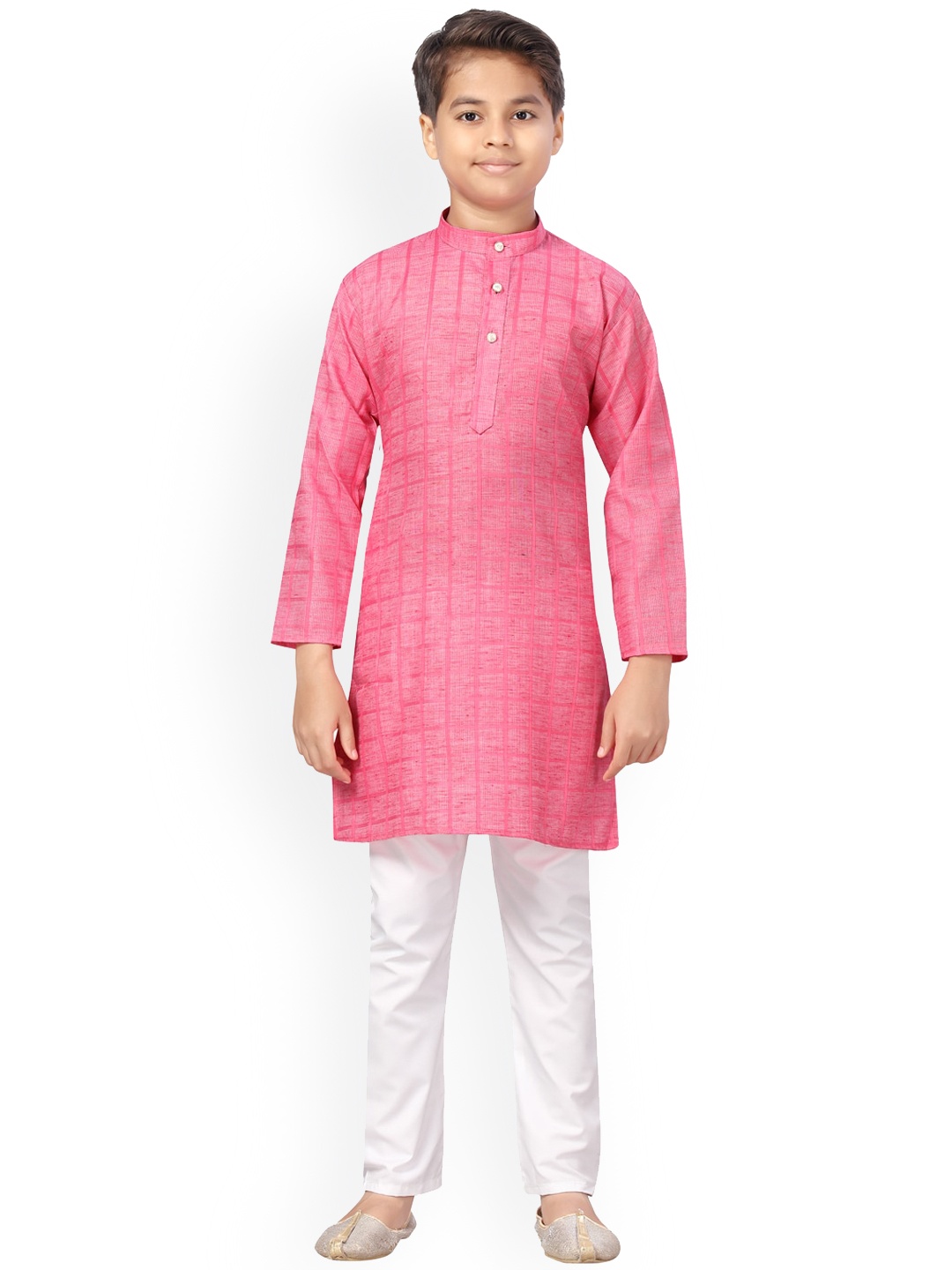 

Aarika Boys Pure Cotton Kurta with Pyjamas, Pink