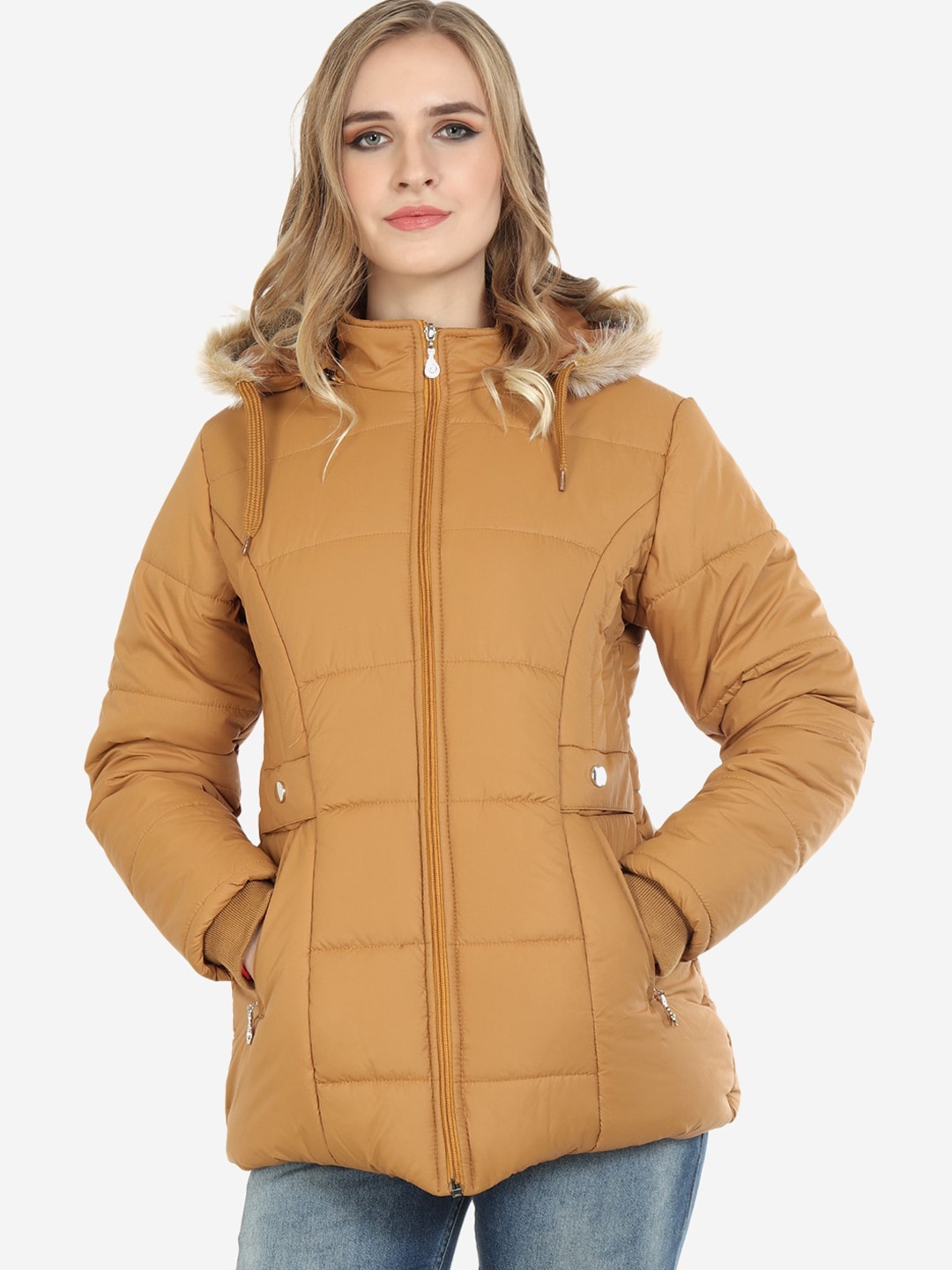 

Xohy Women Mustard Lightweight Longline Outdoor Parka Jacket
