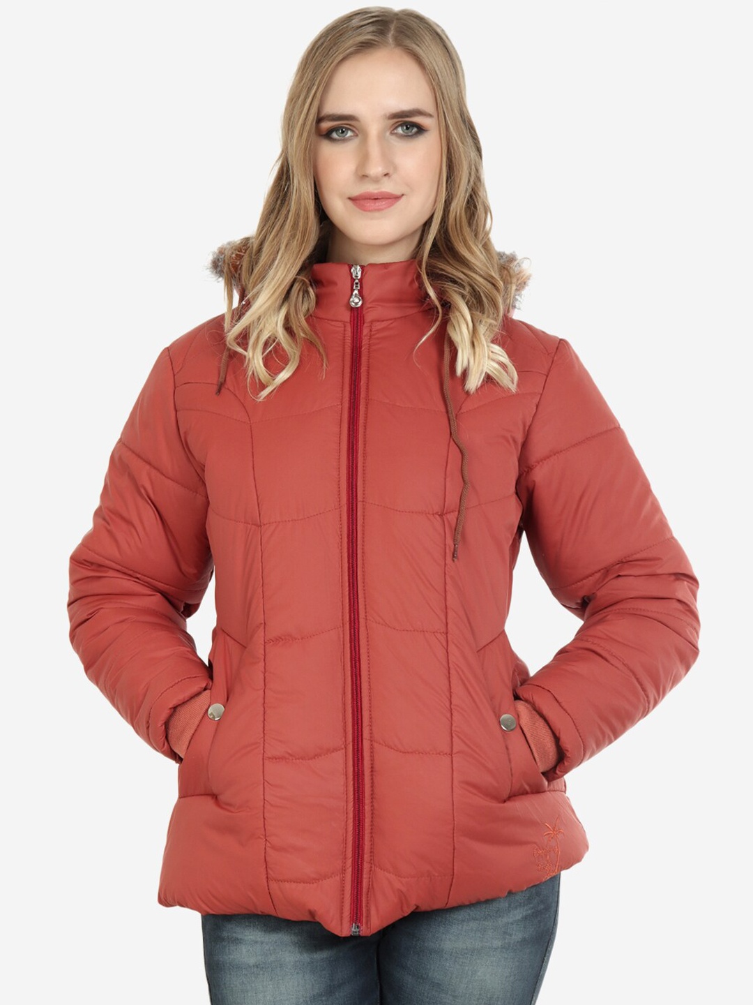 

Xohy Women Maroon Lightweight Longline Outdoor Padded Jacket