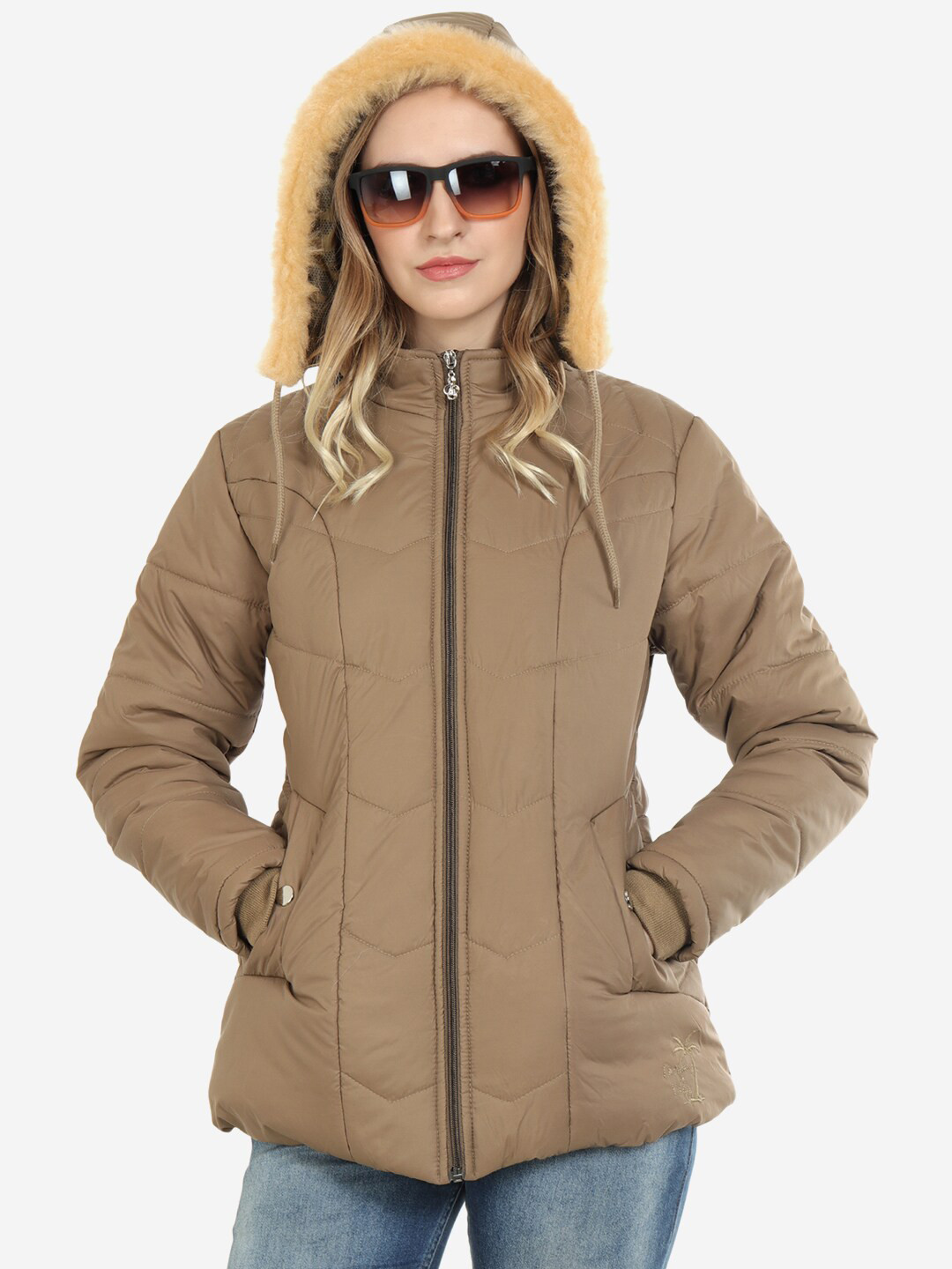 

Xohy Women Beige Lightweight Longline Outdoor Parka Jacket