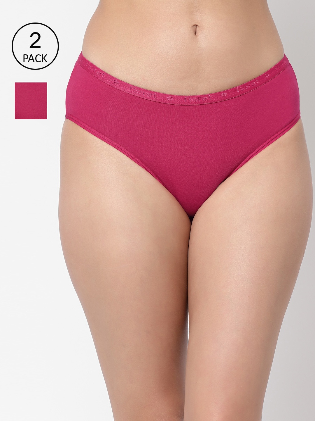 Floret Women Pack Of 2 Assorted Hipster Briefs