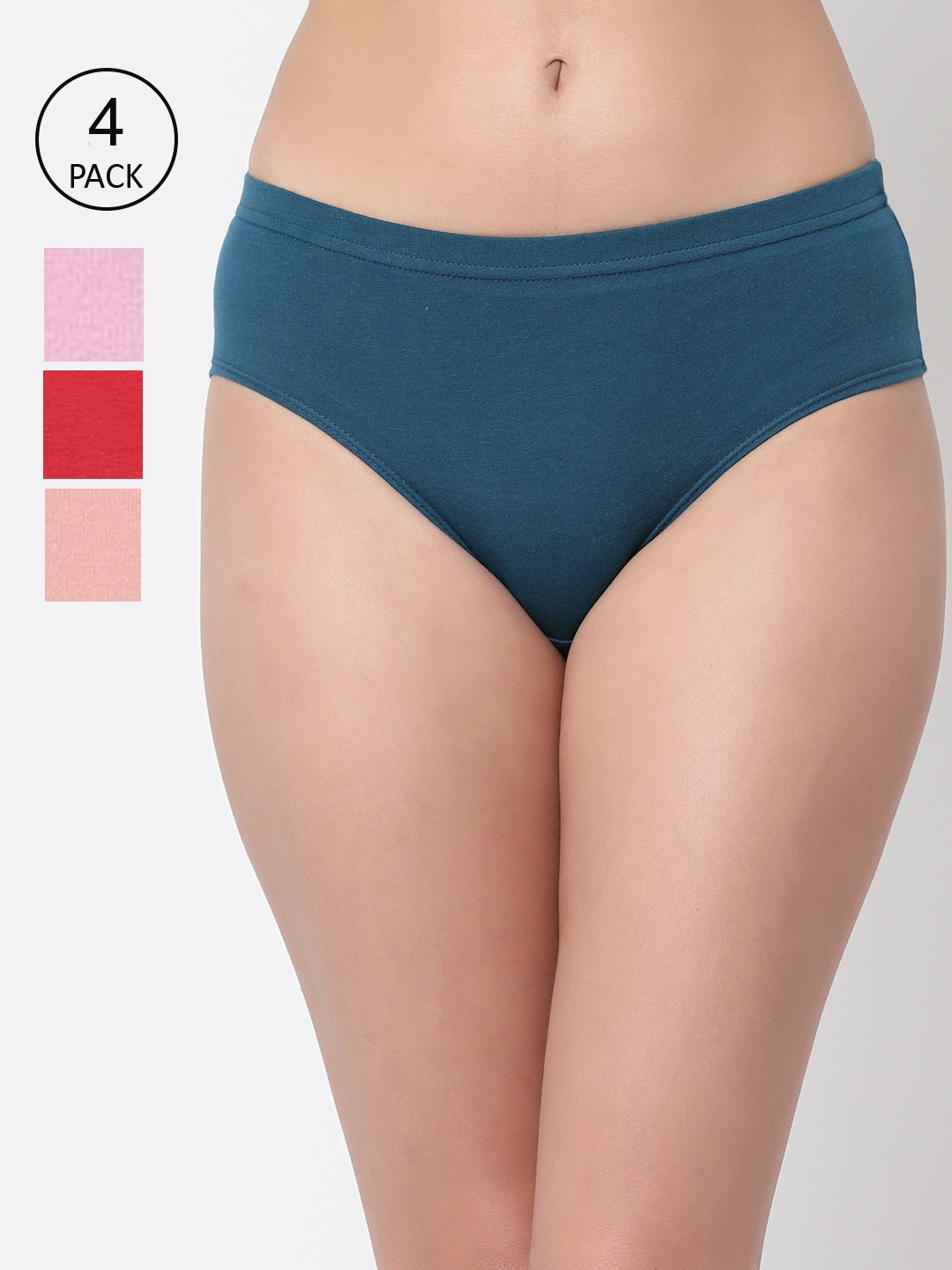 

Floret Women Pack Of 4 Assorted Hipster Briefs