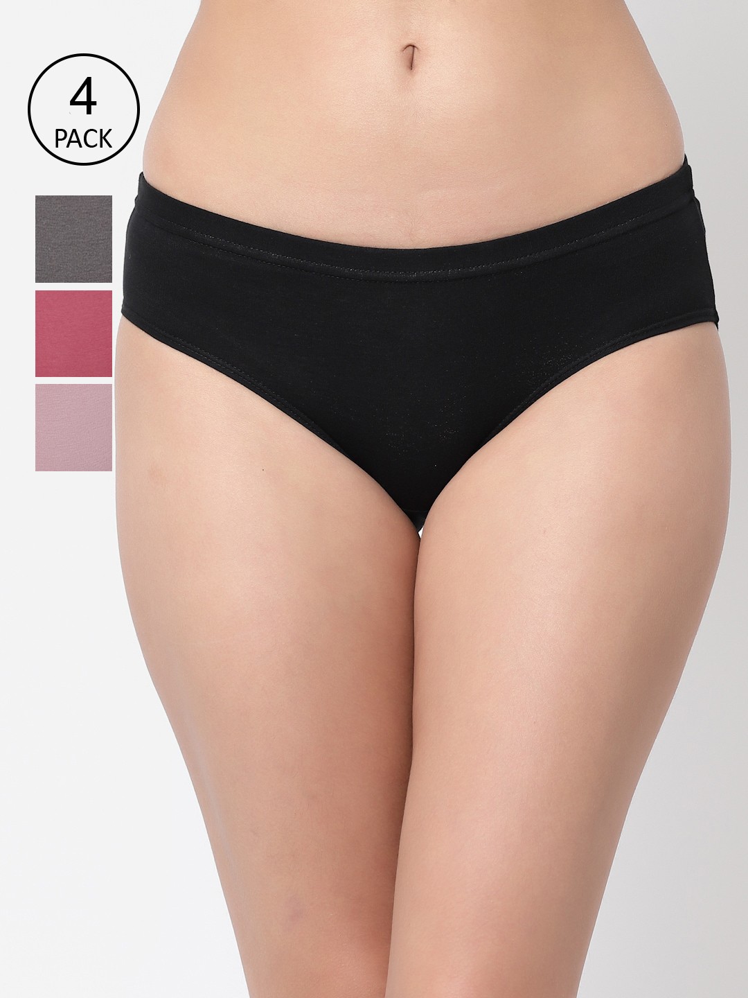 

Floret Women Pack Of 4 Assorted Hipster Briefs