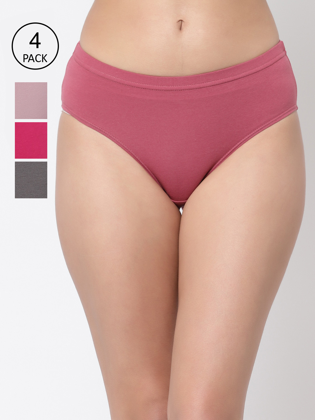 

Floret Women Pack Of 4 Assorted Hipster Briefs