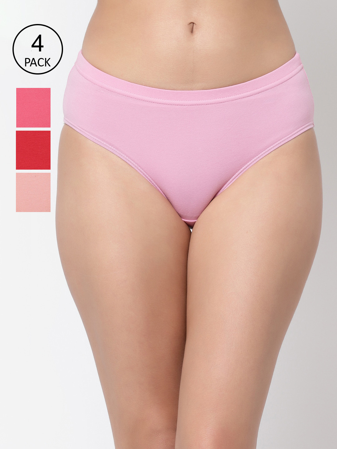 

Floret Women Pack Of 4 Assorted Hipster Briefs
