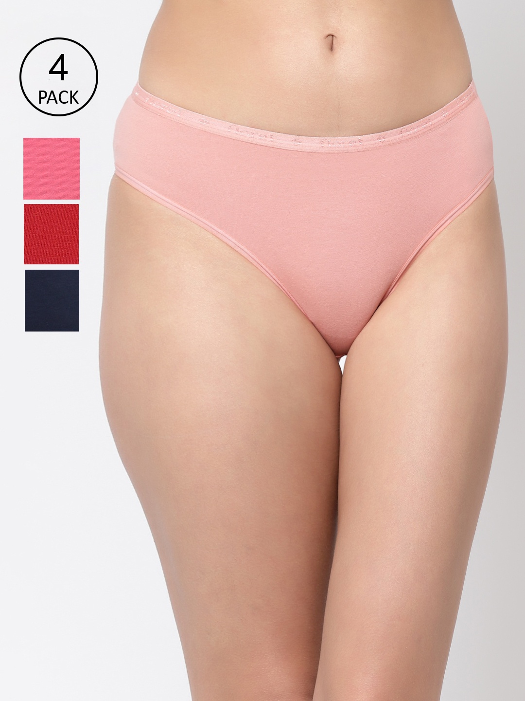 Floret Women Pack Of 4 Assorted Hipster Briefs
