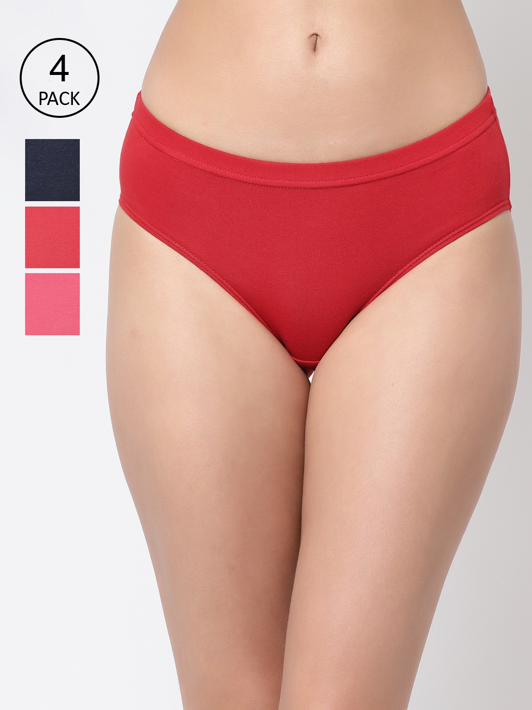 Floret Women Pack Of 4 Assorted Hipster Briefs