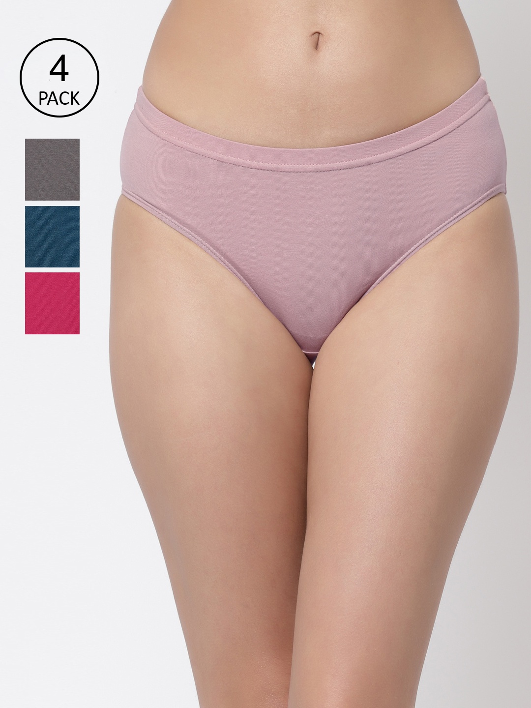 

Floret Women Pack Of 4 Assorted Hipster Briefs